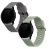 2 db szíj készlet Samsung Galaxy Watch 4-hez (40 mm), Kwmobile, szürke/zöld, szilikon, 57420.02