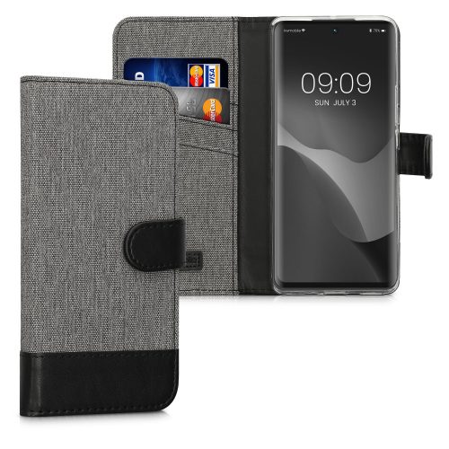 Kwmobile Cover for Honor 50, textil, szürke/fekete, 57494.02