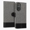 Kwmobile Cover for Honor 50, textil, szürke/fekete, 57494.02