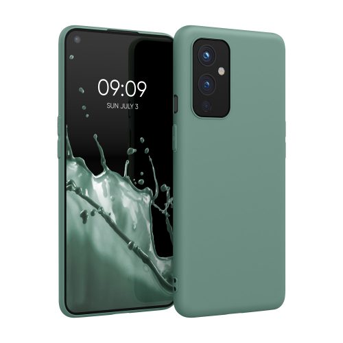 Kwmobile tok OnePlus 9 telefonhoz, szilikon, zöld, 55726.166