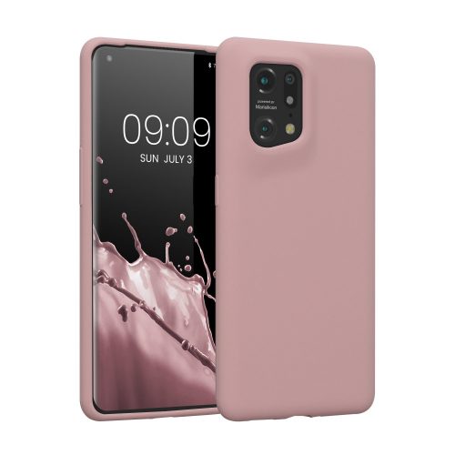 Kwmobile tok OPPO Find X5-höz, szilikon, rózsaszín, 57629.193