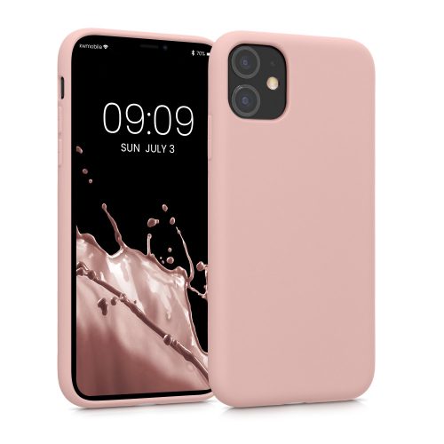 Kwmobile tok Apple iPhone 11 telefonhoz, szilikon, rózsaszín, 50791.237