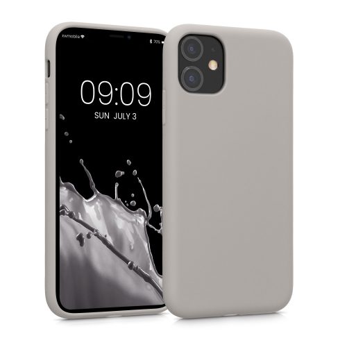 Kwmobile tok Apple iPhone 11 telefonhoz, szilikon, szürke, 50791.43