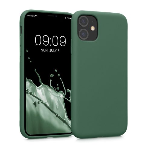 Kwmobile tok Apple iPhone 11 telefonhoz, szilikon, zöld, 50791.80