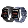 2 db szíj készlet Willful Smartwatch/Fitnesstrackerhez, Kwmobile, fekete/szürke, szilikon, 56230.02