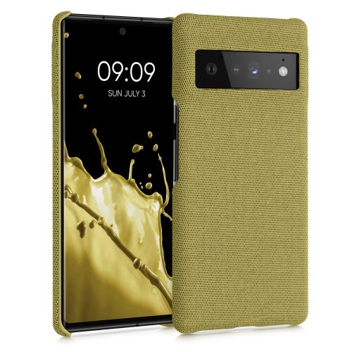 Kwmobile tok Google Pixel 6 Pro telefonhoz, textil, sárga, 57796.06