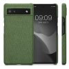 Kwmobile tok Google Pixel 6a telefonhoz, textil, zöld, 57794.07