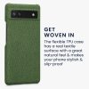 Kwmobile tok Google Pixel 6a telefonhoz, textil, zöld, 57794.07