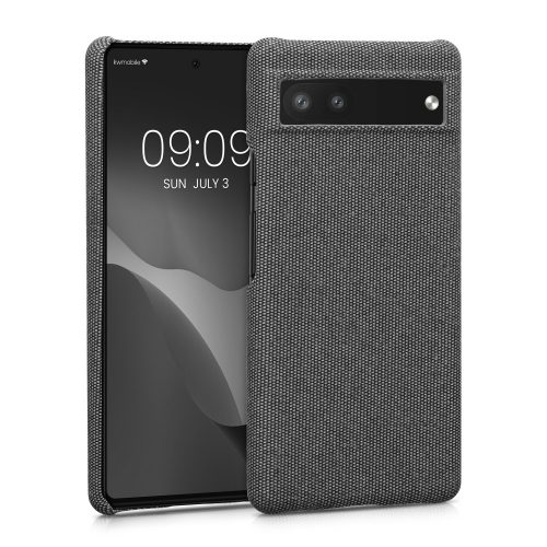 Kwmobile tok Google Pixel 6a telefonhoz, textil, szürke, 57794.22