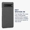 Kwmobile tok Google Pixel 6a telefonhoz, textil, szürke, 57794.22