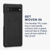 Kwmobile tok Google Pixel 6a telefonhoz, textil, szürke, 57794.19