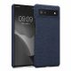 Kwmobile tok Google Pixel 6a telefonhoz, textil, kék, 57797.17