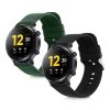 2 db szíj készlet Realme Watch S/Watch S Pro/Watch 2 Pro készülékhez, Kwmobile, fekete/zöld, szilikon, 57786.02