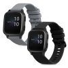 Garmin Venu Sq/Venu Sq Music, Kwmobile, fekete/szürke, szilikon, 57776.01 szíj 2 db-os készlet