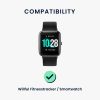 2 db szíj készlet Willful Smartwatch/Fitnesstrackerhez, Kwmobile, fekete/fehér, szilikon, 57791.01