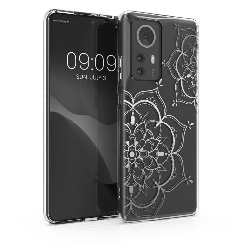 Kwmobile tok Xiaomi 12 Pro telefonhoz, szilikon, átlátszó/ezüst, 57945.02