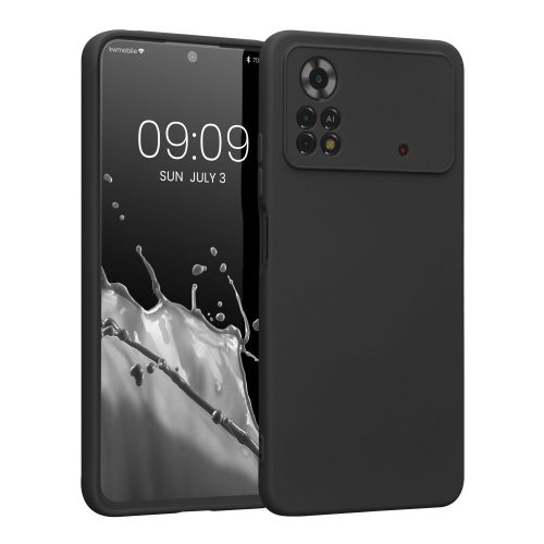 Kwmobile tok Xiaomi Poco X4 Pro 5G telefonhoz, szilikon, fekete, 57983.47