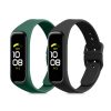 2 db pánt készlet Samsung Galaxy Fit 2 telefonhoz, Kwmobile, fekete/zöld, szilikon, 53962.05