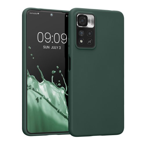 Kwmobile tok Xiaomi Redmi Note 11 Pro Plus 5G telefonhoz, szilikon, zöld, 58097.169