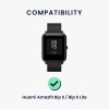 Huami Amazfit Bip S/Amazfit Bip S Lite szíj, Kwmobile, barna/fekete, természetes bőr, 58179.05