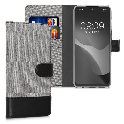 Kwmobile burkolat Motorola Moto G22, textil, szürke/fekete, 58211.22