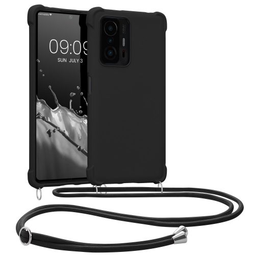 Kwmobile tok Xiaomi 11T/11T Pro telefonhoz, szilikon, fekete, 57395.47