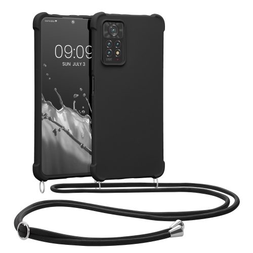 Kwmobile tok Xiaomi Redmi Note 11 Pro/Redmi Note 11 Pro 5G telefonhoz, szilikon, fekete, 58086.01