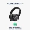 2 db-os fülpárna készlet Audio-Technica ATH-M50X/ATH-M40X/ATH-MSR7 fejhallgatóhoz, Kwmobile, fekete, Eco bőr, 58449.01