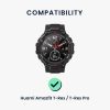 2 db pánt készlet Huami Amazfit T-Rex/Amazfit T-Rex Pro, Kwmobile, fekete/zöld, szilikon, 58460.02