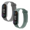 2 db pánt készlet Xiaomi Mi Smart Band 6/Mi Band 6/Mi Band 5 telefonhoz, Kwmobile, zöld/szürke, szilikon, 57428.07