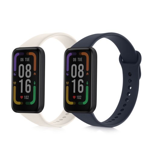 db pánt készlet Xiaomi Redmi Smart Band Pro, Kwmobile, kék/szürke, szilikon, 57425.03 készülékhez