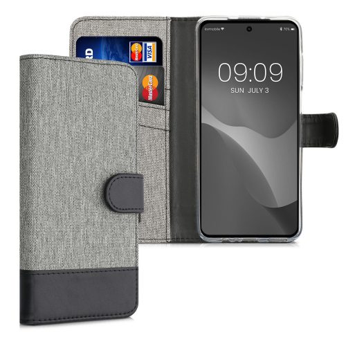 Kwmobile tok Motorola Moto G52/Moto G82, textil, szürke/fekete, 58545.22