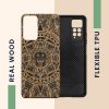 Kwmobile tok Xiaomi Redmi Note 11 Pro/Redmi Note 11 Pro 5G telefonhoz, fa, barna/fekete, 57381.03