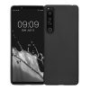 Kwmobile tok Sony Xperia 1 IV telefonhoz, szilikon, fekete, 58661.01