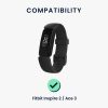 Dokkolóállvány Fitbit Inspire 2/Ace 3, Kwmobile, fekete/ezüst, fém, 58723.01