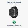 Dokkolóállvány Fitbit Versa/Versa Lite/Versa 2, Kwmobile, fekete/ezüst, fém, 58722.01