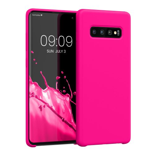 Kwmobile tok Samsung Galaxy S10 Plus készülékhez, szilikon, rózsaszín, 49028.77