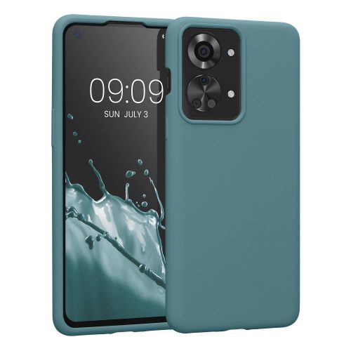 Kwmobile tok OnePlus Nord 2T telefonhoz, szilikon, zöld, 58764.206