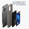 Mágneses kártyatartó kompatibilis az Apple iPhone 14 Series/iPhone 13 Series/iPhone 12 Series készülékekkel, Kwmobile, Fekete, Műanyag, 58791.01