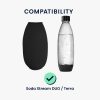 2 db Cooler Jacket huzat készlet SodaStream palackokhoz, Kwmobile, fekete/kék, neoprén, 58832.02