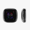 2 db Kwmobile tok készlet Fitbit Versa 4/Sense 2 készülékhez, szilikon, átlátszó, 58874.02