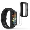 2 db Huawei Band 7/Band 6/Honor Band 6 tok, Kwmobile, fekete/átlátszó, szilikon, 58915.01