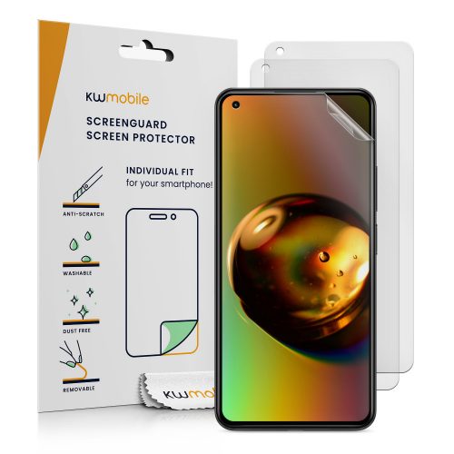 3 db Kwmobile védőfólia készlet Xiaomi Mi 11 Lite 5G/11 Lite 5G NE készülékhez, elöl, polimer, 57232.2