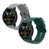 2 db szíjkészlet Xiaomi Mi Watch Color Sport/Watch S1 Active, Kwmobile, szürke/zöld, szilikon, 58971.02