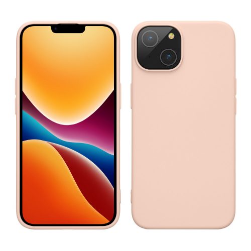 Kwmobile tok Apple iPhone 14 telefonhoz, szilikon, krémszínű, 59079.225