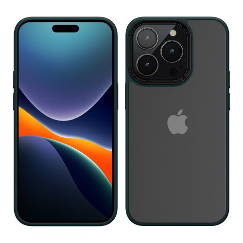 Kwmobile tok Apple iPhone 14 Pro telefonhoz, szilikon, zöld/átlátszó, 59091.80