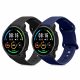 2 db szíj készlet Xiaomi Mi Watch/Mi Watch Color Sport, Kwmobile, fekete/kék, szilikon, 59164.01