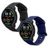 2 db szíj készlet Xiaomi Mi Watch/Mi Watch Color Sport, Kwmobile, fekete/kék, szilikon, 59164.01