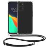 Kwmobile tok OPPO A76/A96-hoz, szilikon, átlátszó/fekete, 59149.01