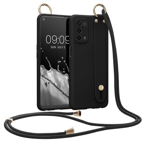 Kwmobile tok OPPO A74 5G/A54 5G, szilikon, fekete, 59227.01